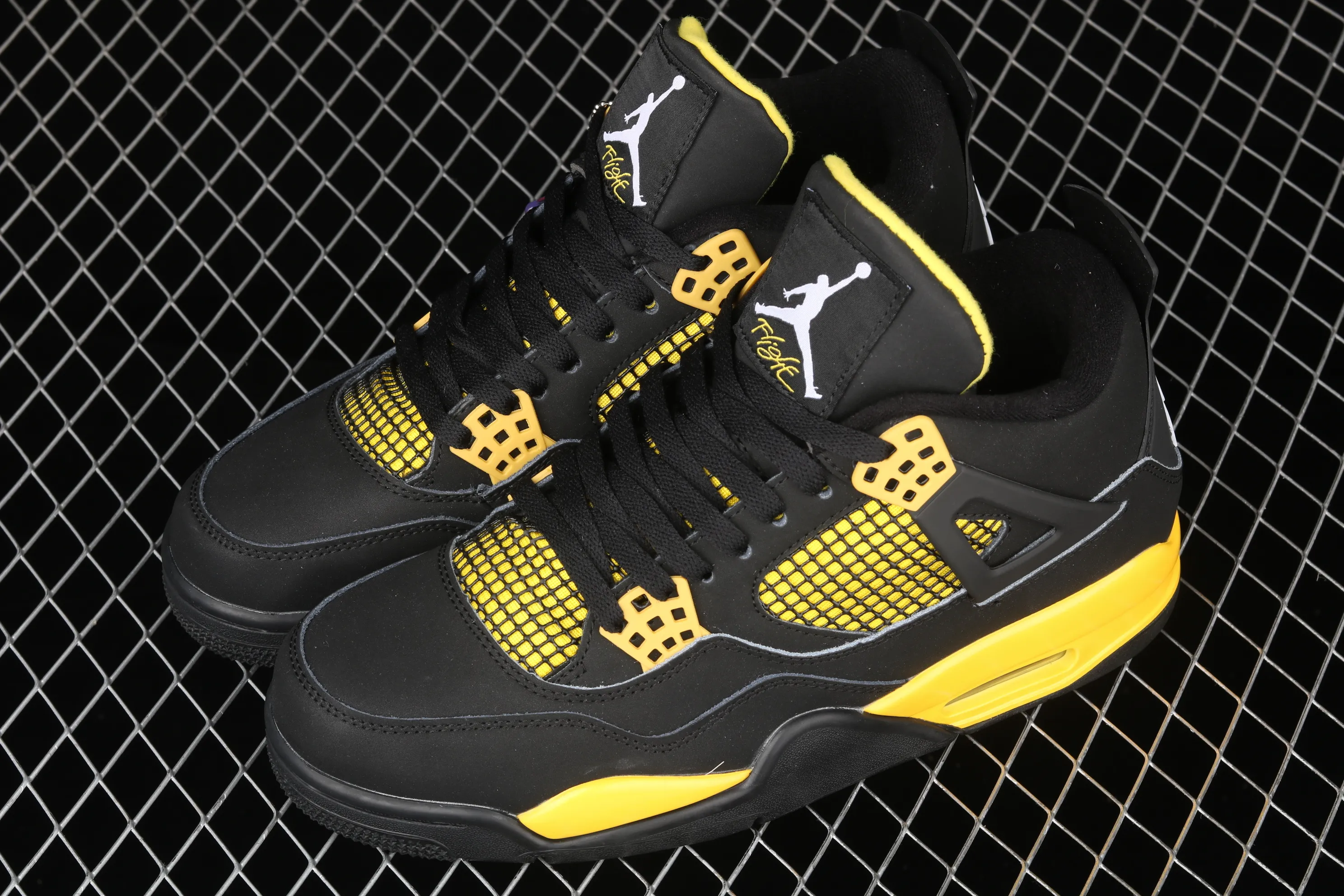 All categories Air Jordan Jordan series basketball shoes Air Jordan 4 G version Air Jordan 4 Retro AJ4 Joe 4 black and yellow 308497-008